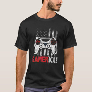 Camiseta Vídeo Gamerica Jogo 4 De Julho Boys American Flag