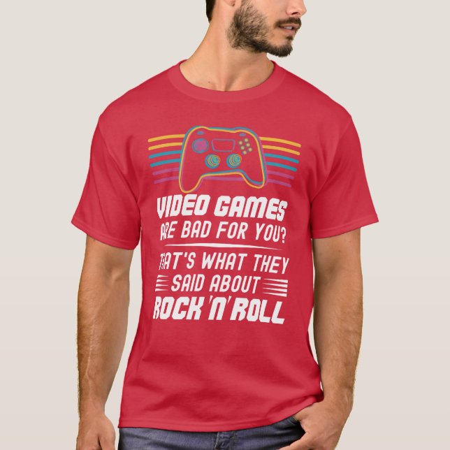 Camiseta Video Games Are Bad For You Classic Video Games fu (Frente)
