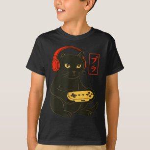 Camiseta Vídeo games engraçados de gato bruh para homens jo