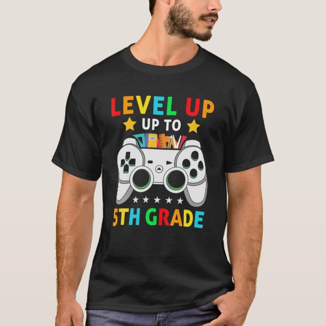 Camiseta Video Games Level Up To 5Th Grade Team Fifth Grade (Frente)