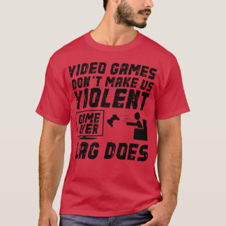 Camiseta Video Games Não Nos Tornam Violentos Fim de Jogo a