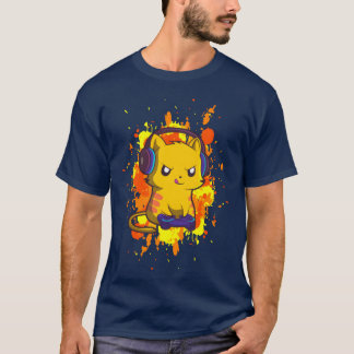 Camiseta Video Gaming Cat Gift for a Video Games Player vin