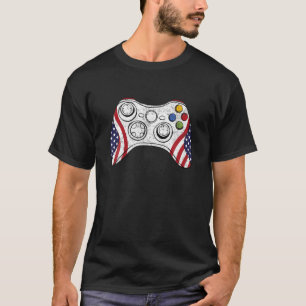 Camiseta Vídeo Jogo 4 De Julho De 2021 USA America Flag Gam