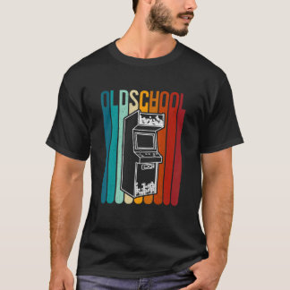 Camiseta Vídeo Jogo de Arcade Retroativa Vintage de 70 anos