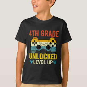 Camiseta Vídeo Jogo de Nível Superior Desbloqueado do 4º Gr