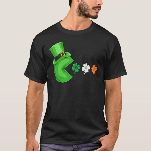 Camiseta Vídeo Jogo Encerra Gamer Kids Dia de São Patrício (Frente)