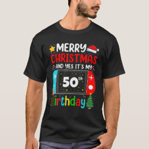 Camiseta Vídeo Jogo Feliz Natal Sim É O Meu 50º