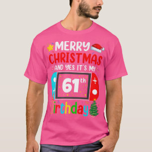 Camiseta Vídeo Jogo Feliz Natal Sim É o meu 61º 