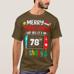 Camiseta Vídeo Jogo Feliz Natal Sim É o Meu 78º