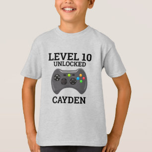 Camiseta Vídeo Jogo Nível Superior Controlador Aniversário