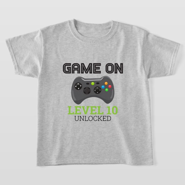 Camiseta Vídeo Jogo Nível Superior Controlador Aniversário (Postura )