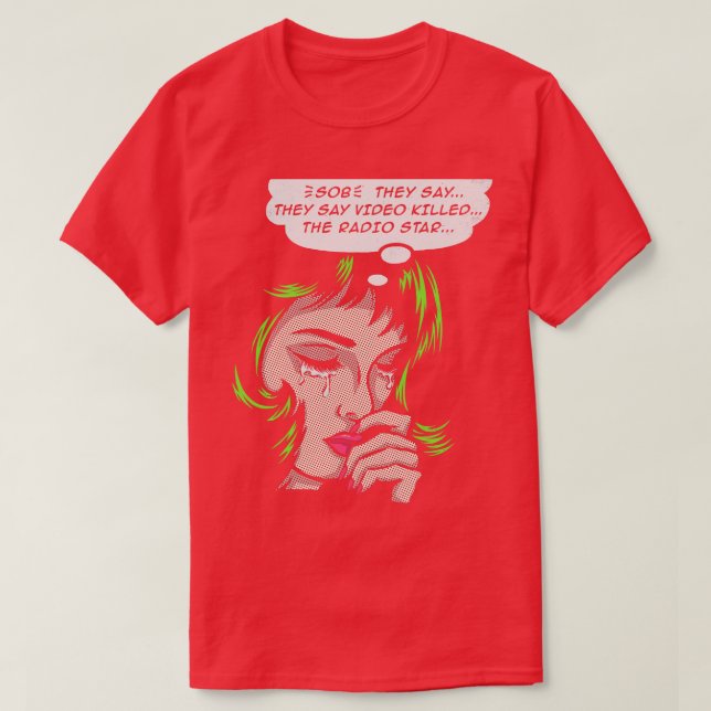 Camiseta Vídeo matou a estrela de rádio (Frente do Design)