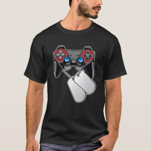 Camiseta Videogame Controlador de Cachorros Veteranos Dia L