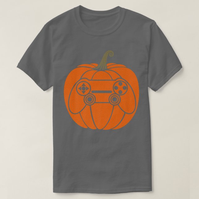 Camiseta Videogame de Controlador de Jogo Pumpkin (Frente do Design)