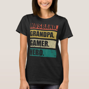 Camiseta Videogame de Episódios Vintage Marido Vovô Gamer F