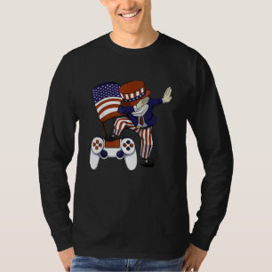 Camiseta Videogame Patriótico Con Do Jogo De 4 De Julho