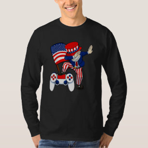 Camiseta Videogame Patriótico Con Do Jogo De 4 De Julho
