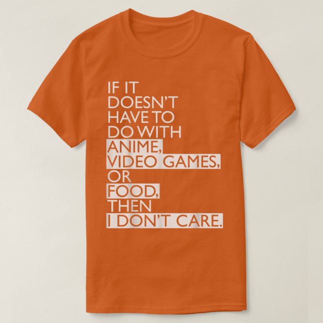 Camiseta Videos games Anime ou Comida (Frente do Design)