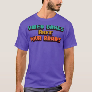 Camiseta videos games apodrecem seus cérebros 24