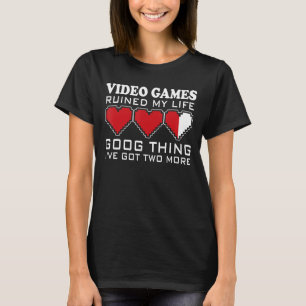 Camiseta Videos games arruinaram minha vida, coisa boa que 