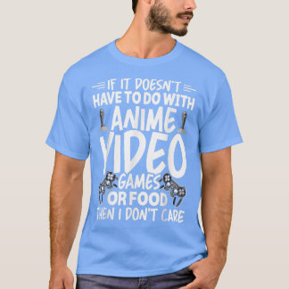 Camiseta Videos games De Animes Ou Jogos De Vídeo Comida 