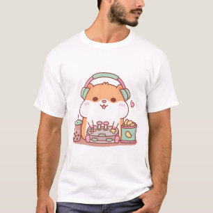 Camiseta Videos games de Jogadores de Hamster de Chubby Bon