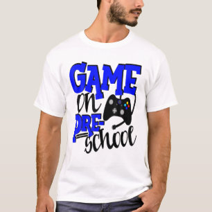 Camiseta Videos games de jogadores pré-escolares Azul esco