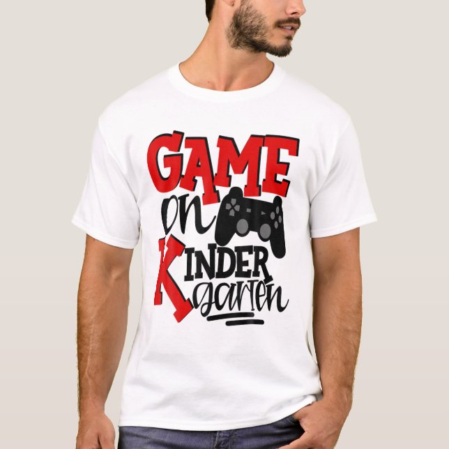 Camiseta Videos games De Jogo Do Jardim De Infância Vermelh (Frente)