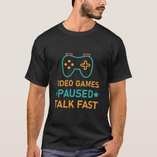 Camiseta Videos games em Pausa Conversa Rápida - Jogos - Jo