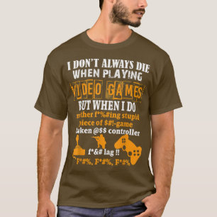 Camiseta Videos games Engraçado Gamer Tee para Console Gami