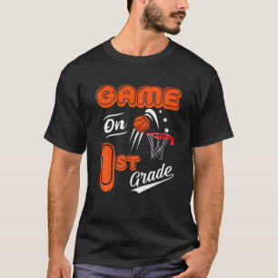 Camiseta Videos games Engraçados 1Rua De Basquete Primeiro