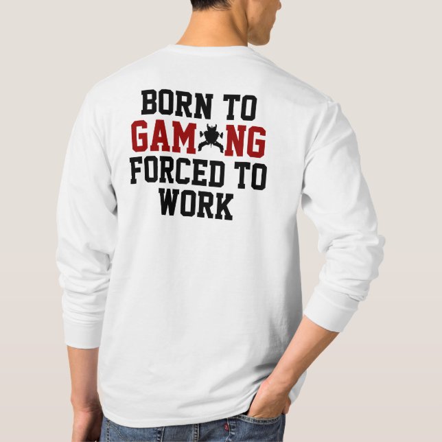 Camiseta Videos games engraçados e viciados (Verso)