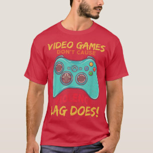 Camiseta Videos games engraçados não causam atraso na violê