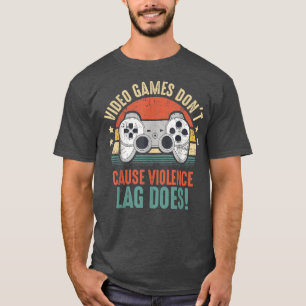 Camiseta Videos games não causam atraso de violência faz gr