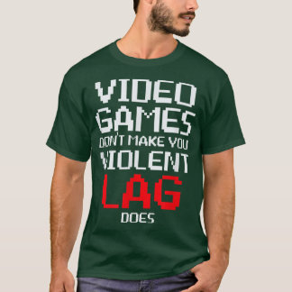 Camiseta Videos games não fazem você se atrasar violentamen