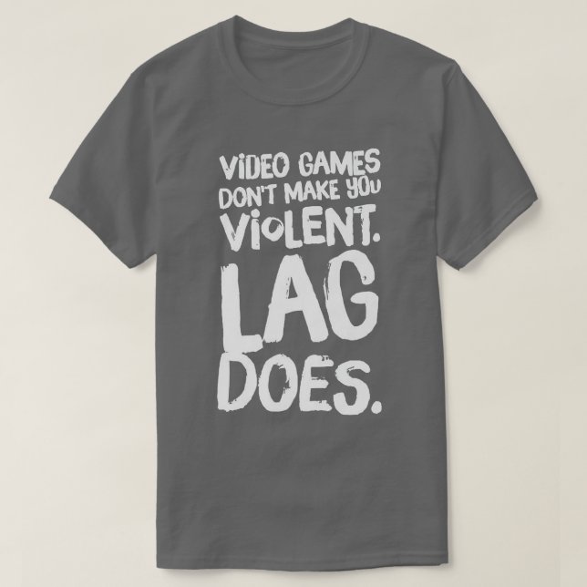 Camiseta Videos games não fazem você violento.  (Frente do Design)