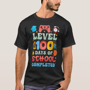 Camiseta Videos games Nível 100 Dias De Conclusão Escolar