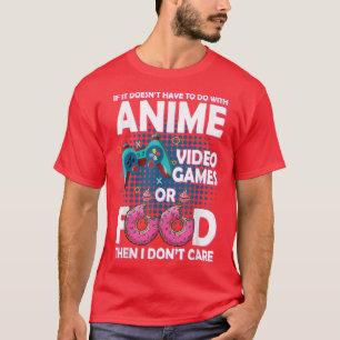 Camiseta Videos games Ou Comidas De Anime