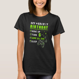 Camiseta videos games para jogos de 6 anos 6 Aniversário