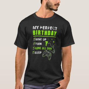 Camiseta videos games para jogos de 7 anos 7 Aniversário