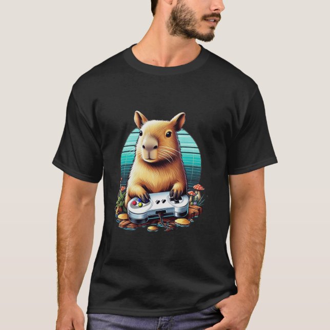 Camiseta Videos games Sobre Capybara Funny Videos games Cap (Frente)