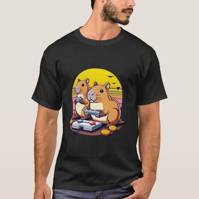 Camiseta Videos games Sobre Capybara Funny Videos games Cap (Frente)
