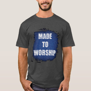 Camiseta Vidro Azul Brutado "Feito em Culto"