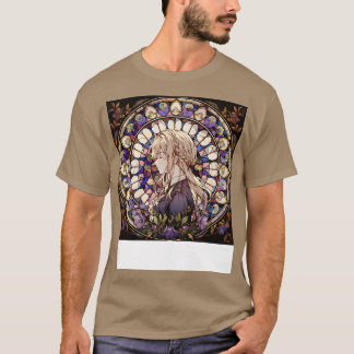 Camiseta vidro colado violeta de jardim