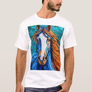 Camiseta Vidro Colorido de Cavalo
