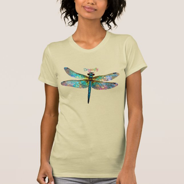 Camiseta Vidro Colorido Libélula (Frente)