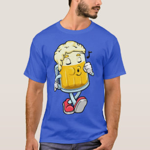 Camiseta Vidro de cerveja com espuma