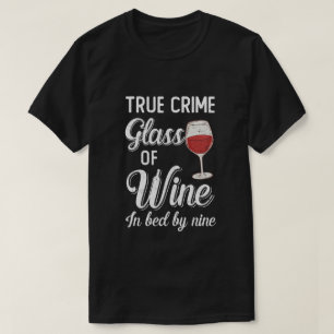 Camiseta Vidro De Vinho Na Cama Por Nove Vinho Engraçado