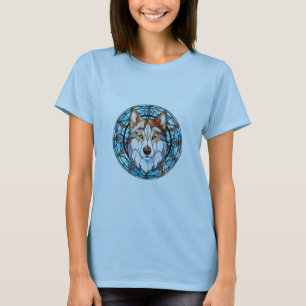 Camiseta Vidro Estreito Cachorro Siberiano Husky