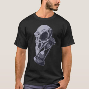 Camiseta Vidro Halloween Raven Skull Hour Occult Esotera B